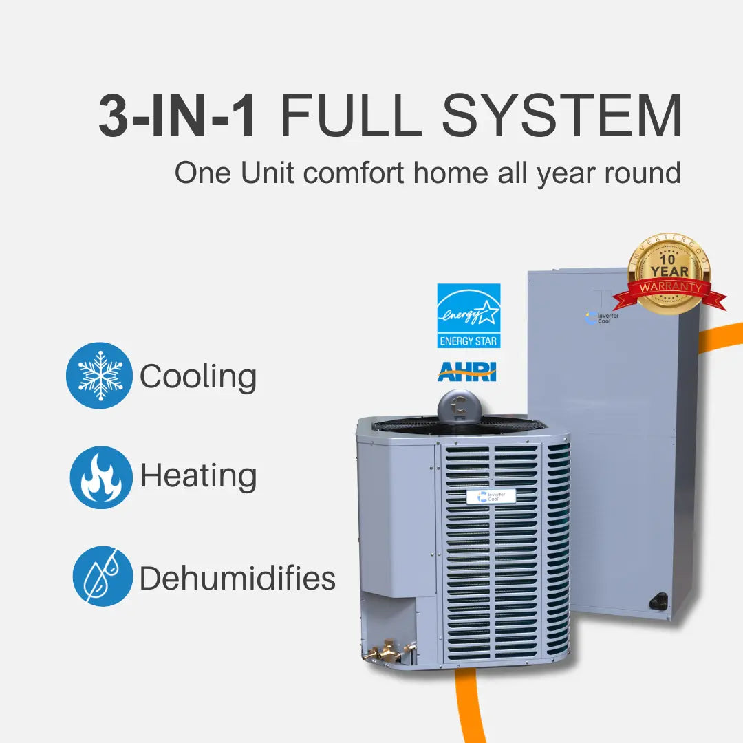 4ton inverter heat pump system, inverter heat pump, hvac system, hvac contractors, FL contractors, hvac upgrade, heating and cooling, home improvement, invertercool, dehumidifies, 3 in 1 