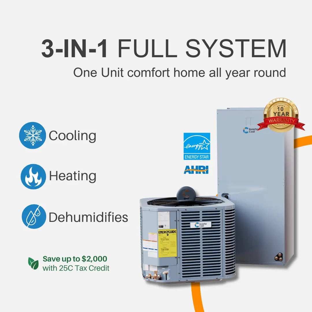 3ton ultra heat pump system, inverter heat pump, hvac system, hvac upgrade, fl contractor, invertercool, heating and cooling, dehumidifies, 
