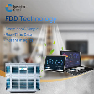 2 ton heat pump with FDD service, invertercool, invertert heat pump, hvac, FDD, IOT, Heating solution