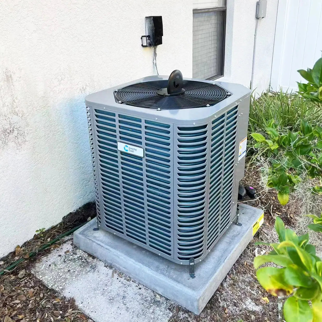 Installation of 2 ton ultra heat pump system, inverter heat pump, client' feedback, invertercool, duct split, condenser unit, air source heat pump